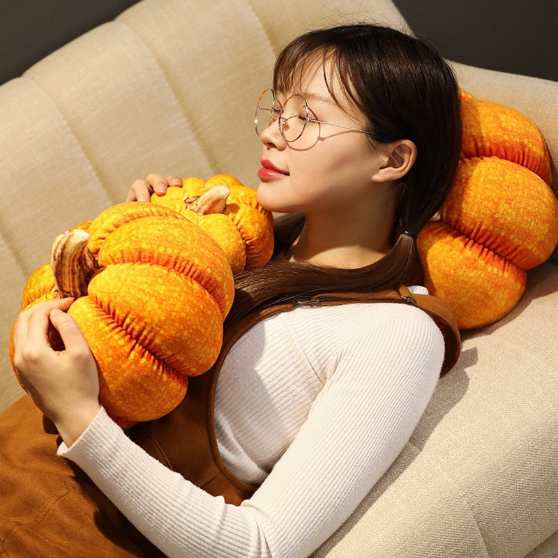 Fall Pumpkin Plush Pillow - Small