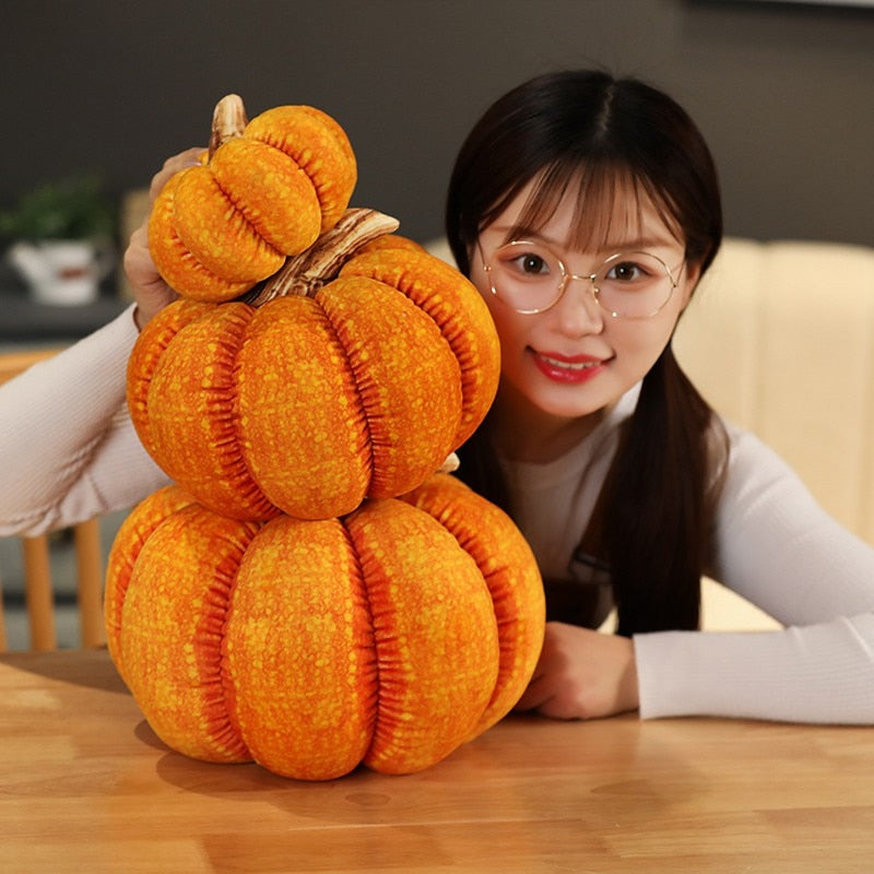 Fall Pumpkin Plush Pillow - Small