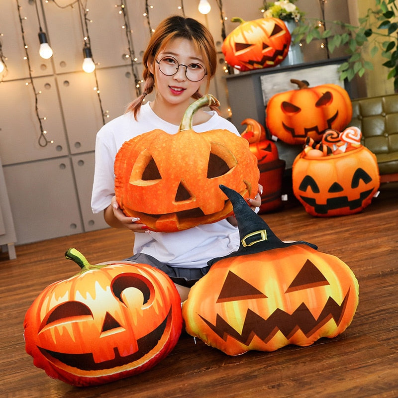 Halloween Jack O Lantern Plush Pillows